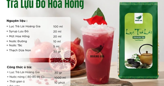 Trà lựu đỏ hoa hồng