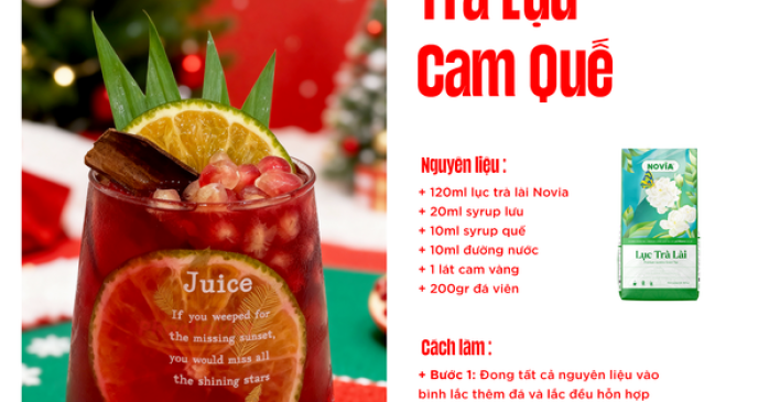 Công thức pha chế Trà Lựu Cam Quế
