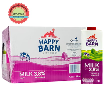 Sữa Tươi Nguyên Kem Happy Barn 1L - 1 Thùng