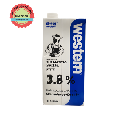 Sữa Tươi Tiệt Trùng Western - Hộp 1L