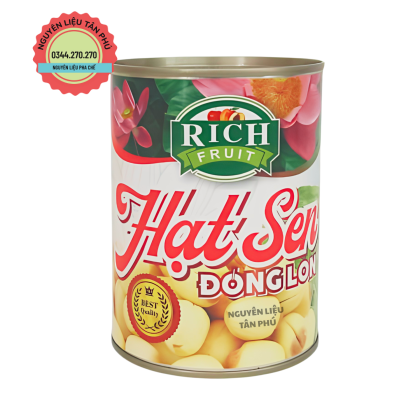 Hạt sen đóng lon Rich  565g