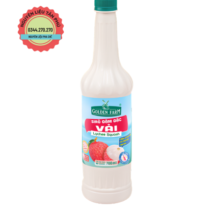 Syrup Goldenfarm Đậm Đặc Vải 700ml
