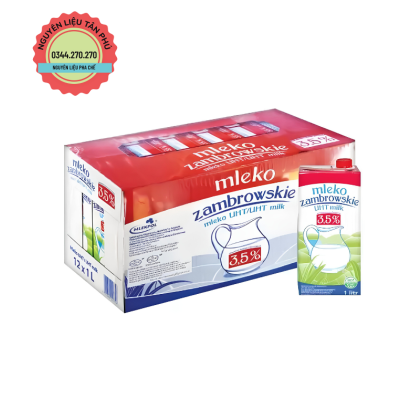 Sữa Tươi Nguyên Kem Zambrowskie 1L - 1 Thùng