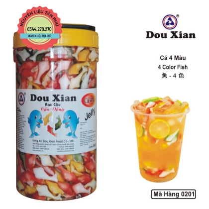 Thạch Douxian Cá 4 Màu 2.5Kg