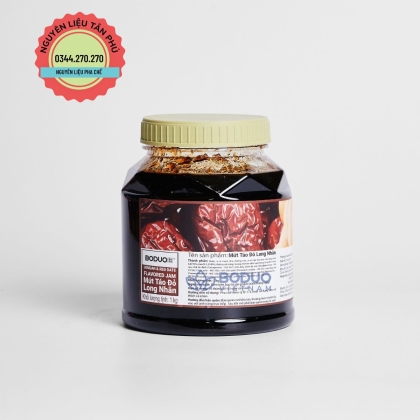 MỨT BODUO TÁO ĐỎ LONG NHÃN 1KG(Mua 1 thùng giảm 5k/ 1 Hộp)