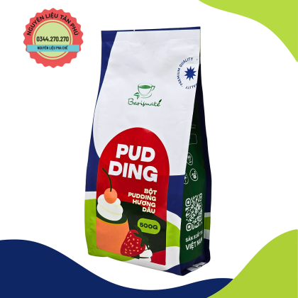 Bột Pudding dâu Barismate 500gr
