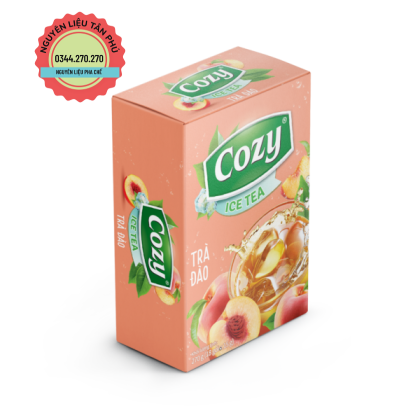 Trà Cozy Ice Tea Hương Đào Hòa Tan Hộp 240gr