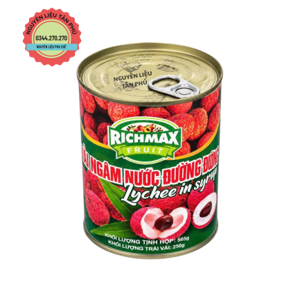 Vải ngâm đóng lon RichMax 565g (Mua 1T giảm 2k/lon)
