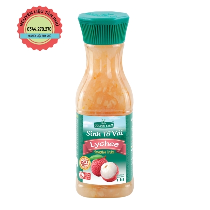 Sinh Tố Vải Golden Farm 1L (Giảm 2k/ 1 chai khi mua 1T)