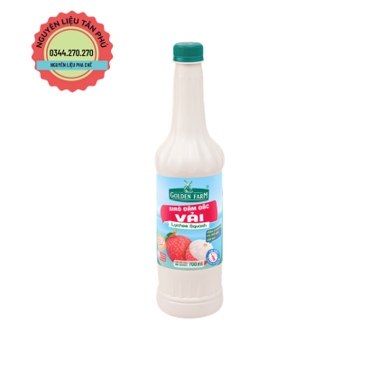 Syrup Goldenfarm Đậm Đặc Vải 700ml