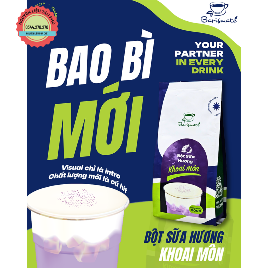 Bột Sữa Khoai Môn Barismate - Gói 500gr