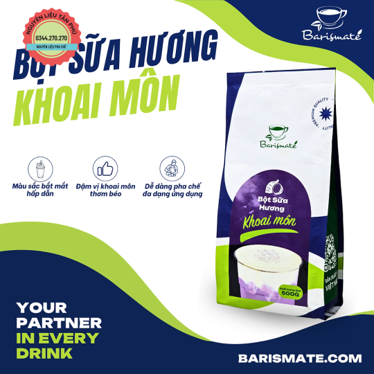 Bột Sữa Khoai Môn Barismate - Gói 500gr