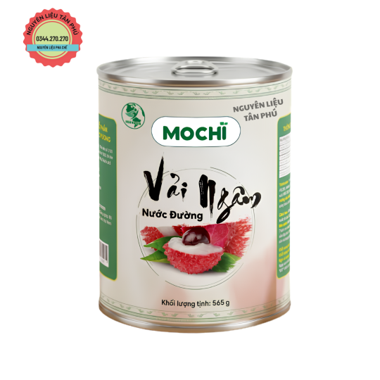 Vải ngâm đóng lon Mochi (Hoàng Gia)